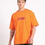 Z E P P E R X Oversized Orange Graphic Tee